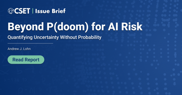 Beyond P(doom) for AI Risk: Quantifying Uncertainty Without Probability