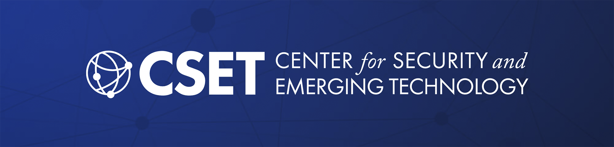 CSET | Center for Security and Emerging Technology - Blue Banner