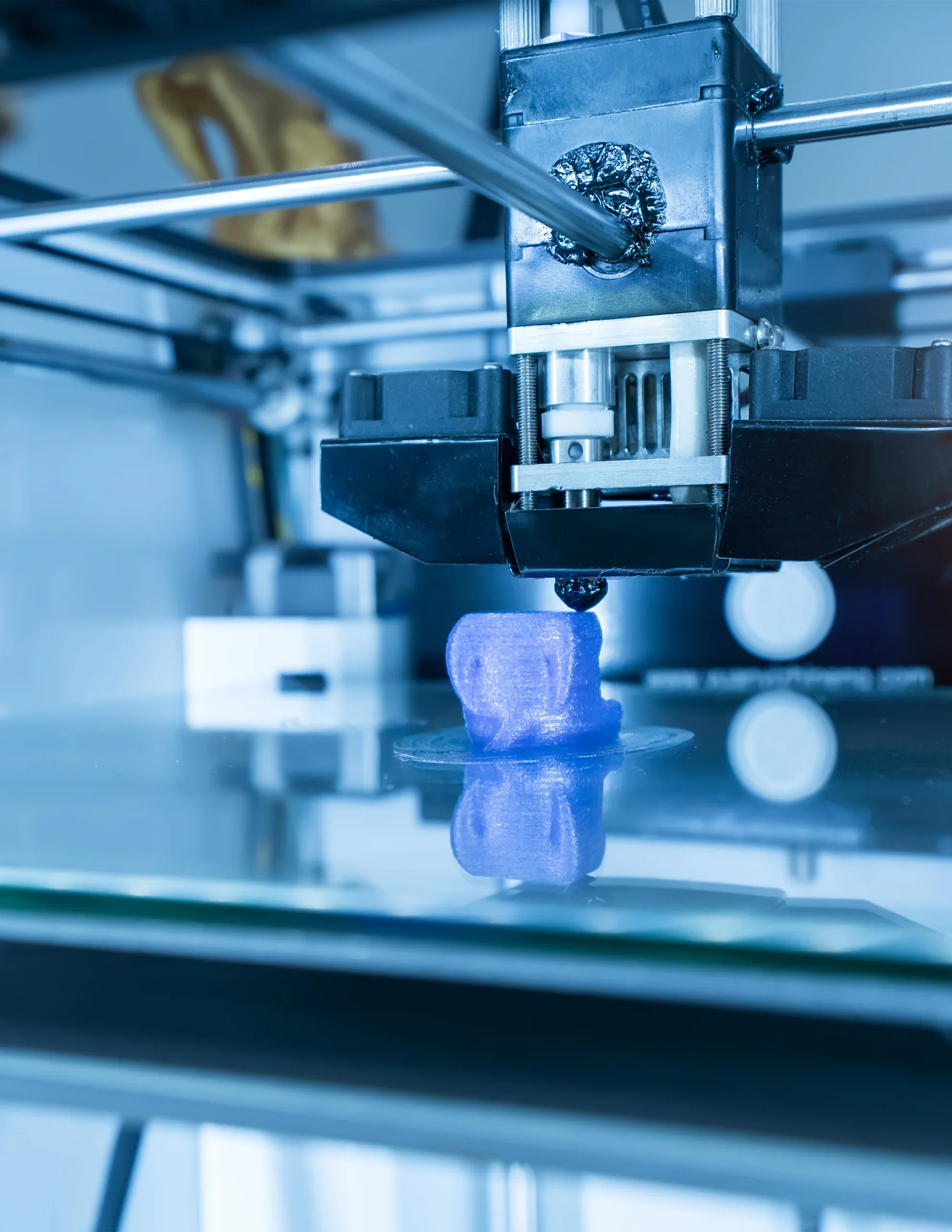 Image of a 3D print in progress
