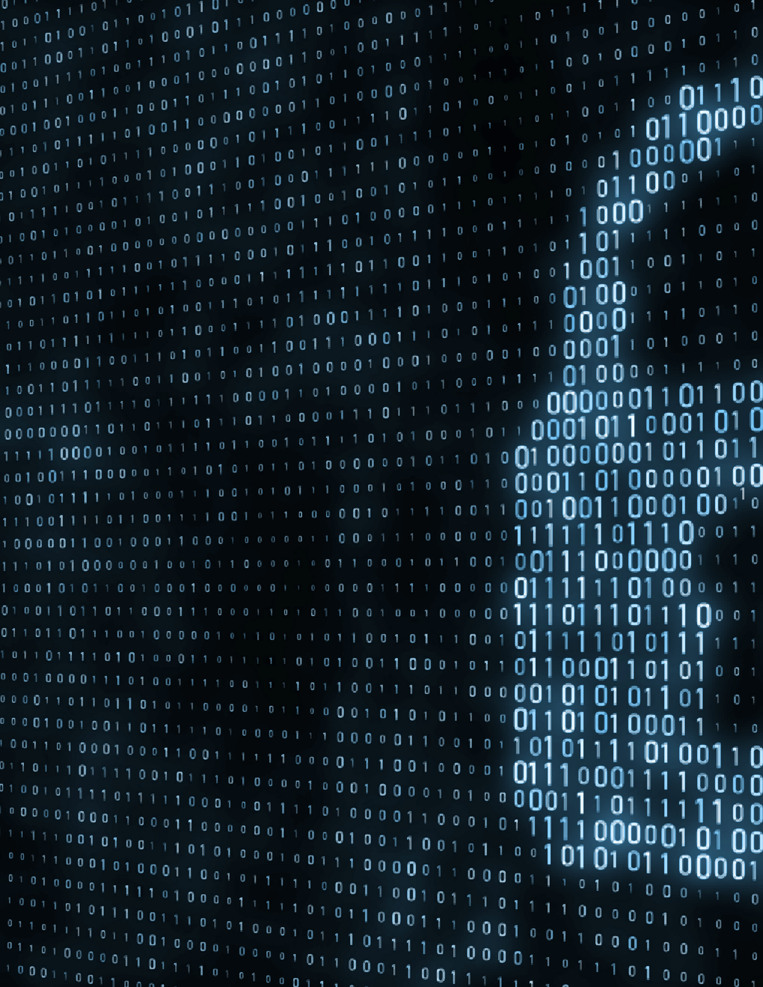 Tech bindary code graphic featuring a security lock