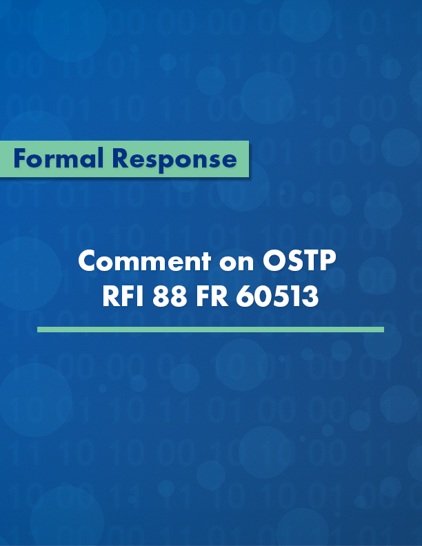 Comment on OSTP RFI 88 FR 60513