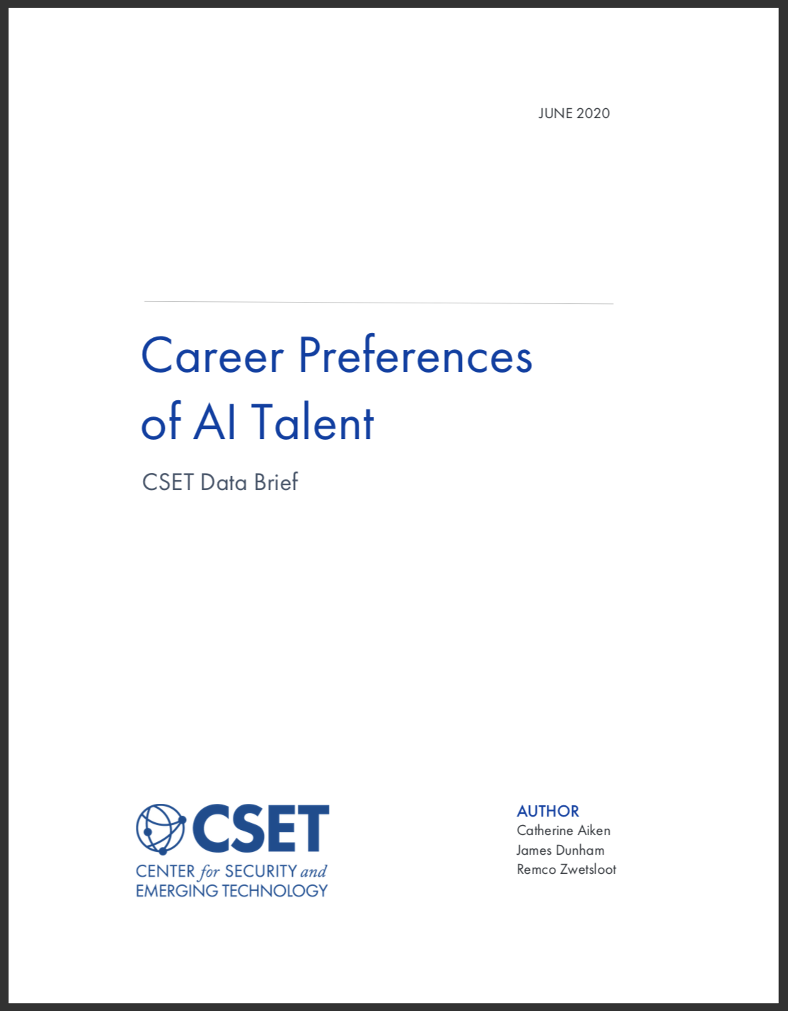 Career Preferences Brief Cover