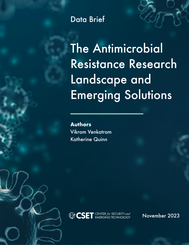 Report cover for The Antimicrobial Resistance Research Landscape